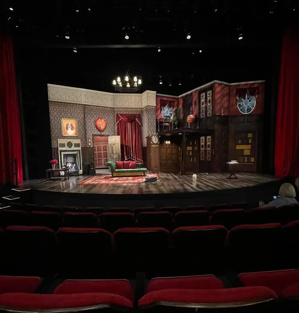 The Play That Goes Wrong Filming at the Broadway Playhouse